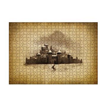 Cakapuzzle Kara Kalem Sanatı Şato Görseli 120 Parça Puzzle