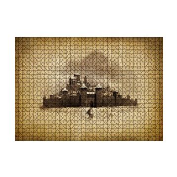 Cakapuzzle Kara Kalem Sanatı Şato Görseli 120 Parça Puzzle