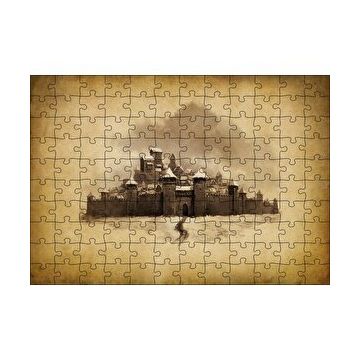 Cakapuzzle Kara Kalem Sanatı Şato Görseli 120 Parça Puzzle
