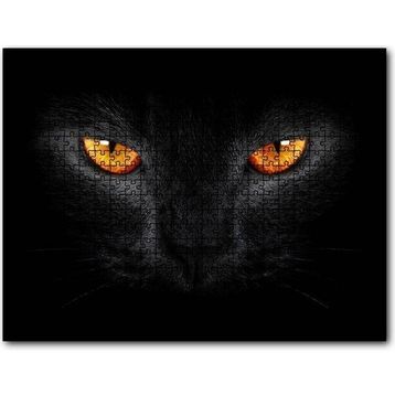 Cakapuzzle Kara Kedi ve Sarı Gözleri 255 Parça Puzzle