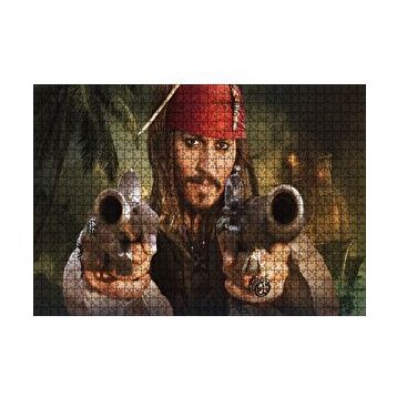 Cakapuzzle Karayip Korsanları Jack Sparrow Mücadelesi 120 Parça Ahşap Puzzle
