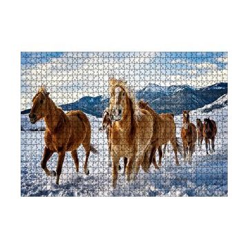 Cakapuzzle Karda Koşan Atlar Görseli 255 Parça Puzzle