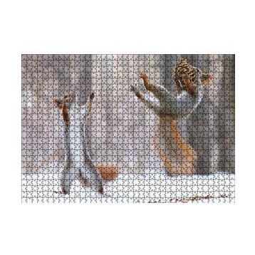 Cakapuzzle Karda Oynayan Sincaplar 120 Parça Ahşap Puzzle