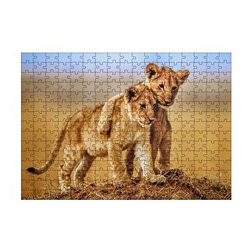 Cakapuzzle Kardeşlik Başkadır Yavru Aslanlar 120 Parça Ahşap Puzzle