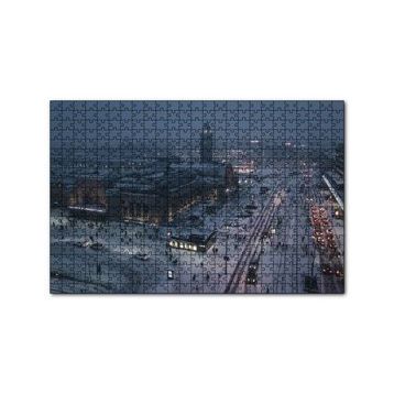 Cakapuzzle Karla Kaplı Caddeler ve Tren Istasyonu 255 Parça Puzzle