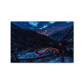 Cakapuzzle Karla Kaplı Orman ve Işıklı Yol 255 Parça Puzzle