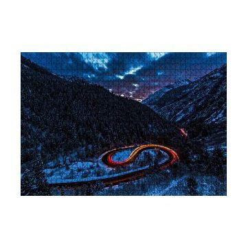 Cakapuzzle Karla Kaplı Orman ve Işıklı Yol 255 Parça Puzzle