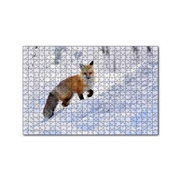 Cakapuzzle Karlar Üzerinde Kutup Tilkisi 120 Parça Ahşap Puzzle