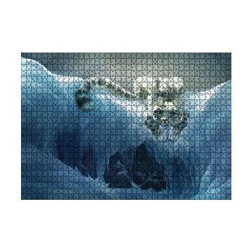 Cakapuzzle Karların Arasındaki Sevimli Vaşak 120 Parça Ahşap Puzzle