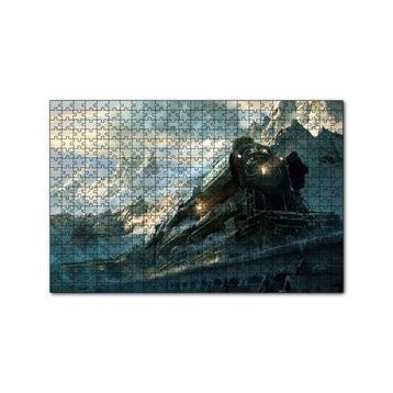 Cakapuzzle Karlı Dağlar Arasında Yol Alan Buharlı Tren 120 Parça Ahşap Puzzle