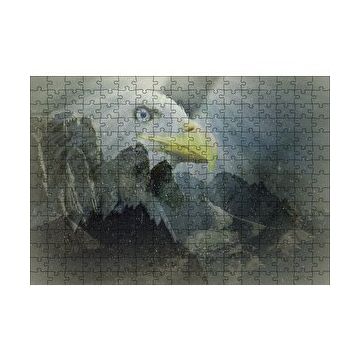 Cakapuzzle Karlı Dağlar Sarı Gagalı Kartal 120 Parça Ahşap Puzzle