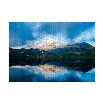 Cakapuzzle Karlı Dağlar ve Berrak Göl 120 Parça Ahşap Puzzle