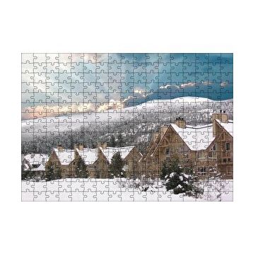 Cakapuzzle Karlı Tepeler ve Bulutların Ardındaki Güneş 120 Parça Ahşap Puzzle