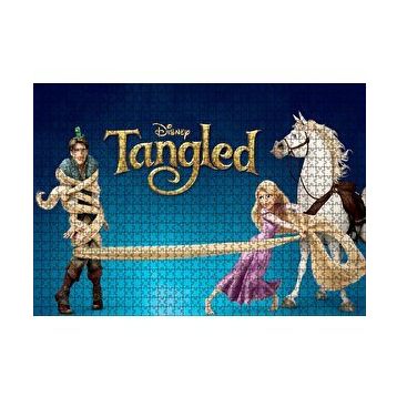 Cakapuzzle Karmakarışık Rapunzel At ve Genç 120 Parça Ahşap Puzzle