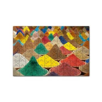 Cakapuzzle Kaselerde Renkli Toz Baharatlar 120 Parça Ahşap Puzzle