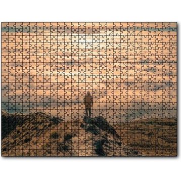 Cakapuzzle Kayalar Üstündeki Adam ve Bulutlar 255 Parça Puzzle
