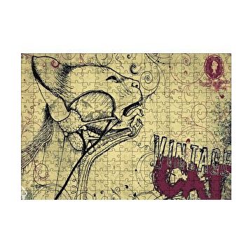 Cakapuzzle Kedi Detaylı Kesit Çizim 255 Parça Puzzle