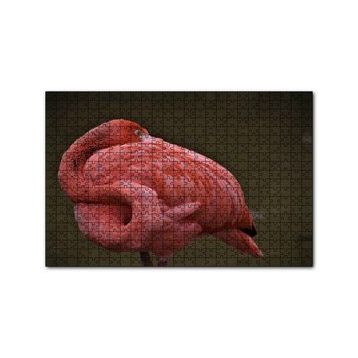 Cakapuzzle Kendine Sarılan Flamingo 120 Parça Ahşap Puzzle
