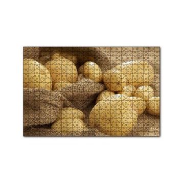 Cakapuzzle Keten Çuval ve Patatesler 120 Parça Ahşap Puzzle