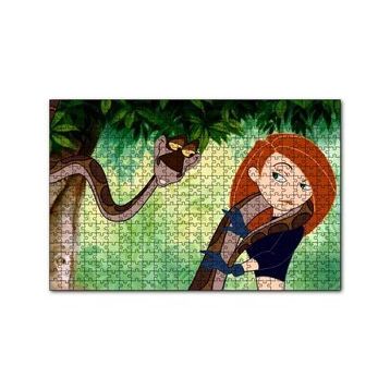 Cakapuzzle Kim Possible ve Kahverengi Yılan 120 Parça Ahşap Puzzle