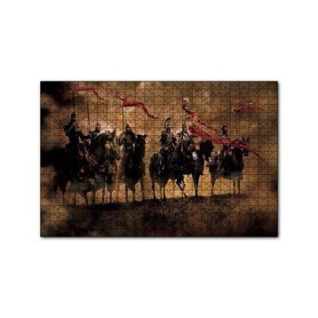 Cakapuzzle King Arthur Atlılar 120 Parça Ahşap Puzzle