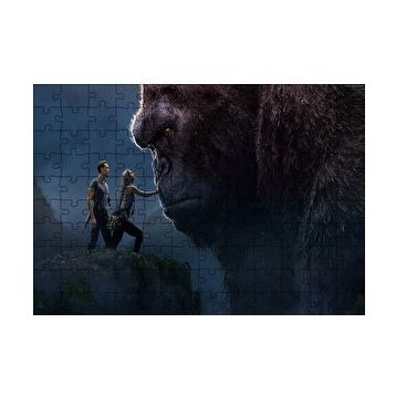 Cakapuzzle King Kong ve İnsanlar 120 Parça Ahşap Puzzle