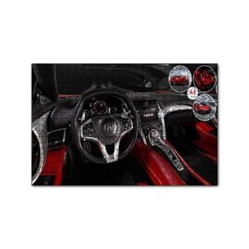 Cakapuzzle Kırmızı Acura NSX Kokpit 120 Parça Ahşap Puzzle
