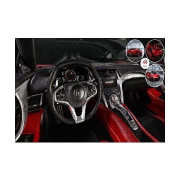 Cakapuzzle Kırmızı Acura NSX Kokpit 120 Parça Ahşap Puzzle