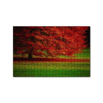 Cakapuzzle Kırmızı Ağaç Sonbahar 120 Parça Ahşap Puzzle