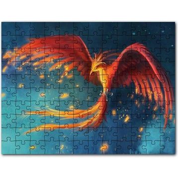 Cakapuzzle Kırmızı Anka Kuşu 120 Parça Ahşap Puzzle