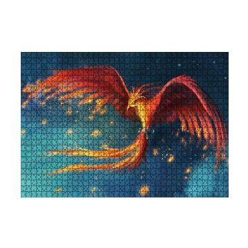 Cakapuzzle Kırmızı Anka Kuşu 120 Parça Ahşap Puzzle