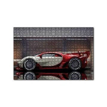 Cakapuzzle Kırmızı Beyaz Bugatti Veyron EB 164 120 Parça Ahşap Puzzle