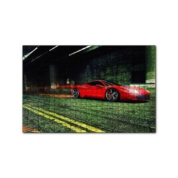 Cakapuzzle Kırmızı Ferrari 120 Parça Ahşap Puzzle