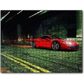 Cakapuzzle Kırmızı Ferrari 120 Parça Ahşap Puzzle