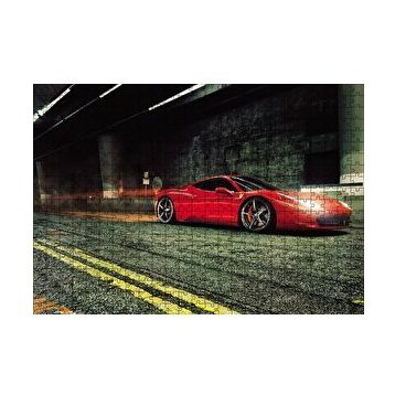 Cakapuzzle Kırmızı Ferrari 120 Parça Ahşap Puzzle