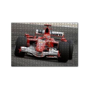 Cakapuzzle Kırmızı Ferrari F1 Formula Yarışı 120 Parça Ahşap Puzzle