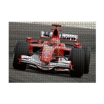 Cakapuzzle Kırmızı Ferrari F1 Formula Yarışı 120 Parça Ahşap Puzzle