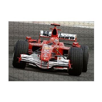 Cakapuzzle Kırmızı Ferrari F1 Formula Yarışı 120 Parça Ahşap Puzzle