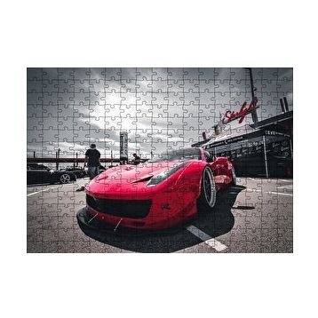 Cakapuzzle Kırmızı Ferrari Önden Görünüş 120 Parça Ahşap Puzzle
