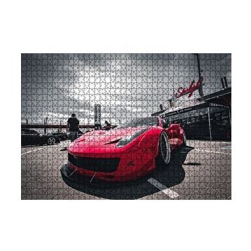 Cakapuzzle Kırmızı Ferrari Önden Görünüş 120 Parça Ahşap Puzzle