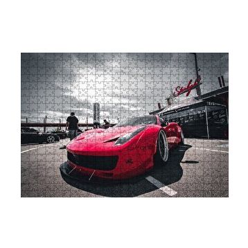 Cakapuzzle Kırmızı Ferrari Önden Görünüş 120 Parça Ahşap Puzzle