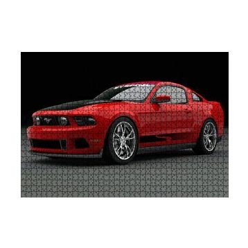 Cakapuzzle Kırmızı Ford Mustang 2010 120 Parça Ahşap Puzzle