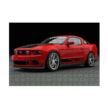 Cakapuzzle Kırmızı Ford Mustang 2010 120 Parça Ahşap Puzzle