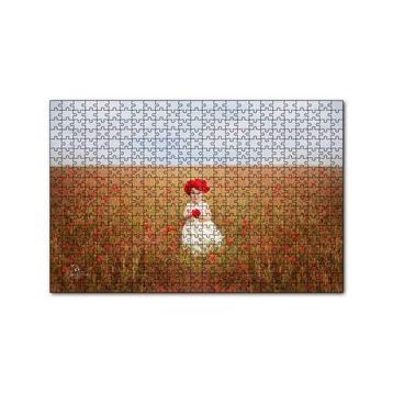 Cakapuzzle Kırmızı Gelincikler ve Küçük Kız 120 Parça Ahşap Puzzle