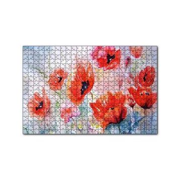 Cakapuzzle Kırmızı Gelincikler Yağlı Boya Resmi 120 Parça Ahşap Puzzle