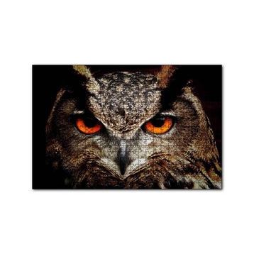 Cakapuzzle Kırmızı Gözlü Baykuş Yakın Çekim 120 Parça Ahşap Puzzle