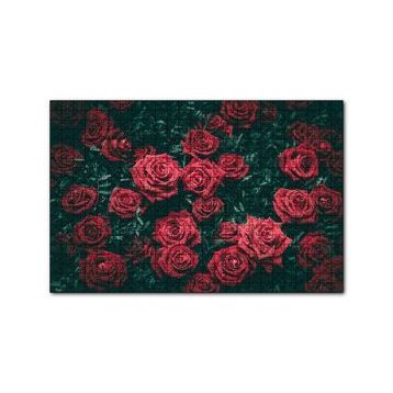 Cakapuzzle Kırmızı Güller Ve Yaprakları Görseli 120 Parça Ahşap Puzzle