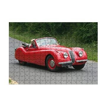 Cakapuzzle Kırmızı Jaguar XK 120 120 Parça Ahşap Puzzle