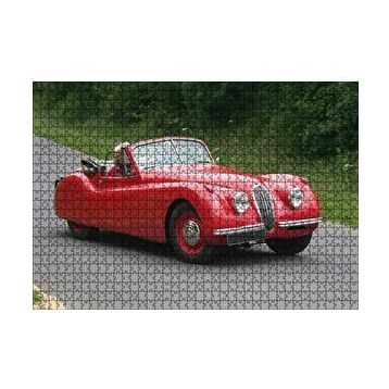 Cakapuzzle Kırmızı Jaguar XK 120 120 Parça Ahşap Puzzle