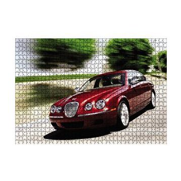 Cakapuzzle Kırmızı Jaguar XK 120 120 Parça Ahşap Puzzle